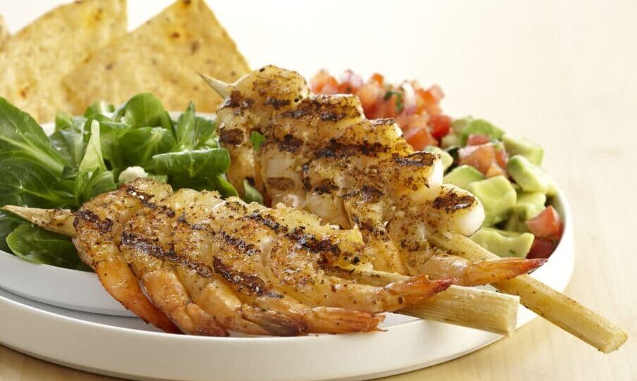 SHRIMP SKEWER 26/30 SUGAR CANE 5 PER SKEWER